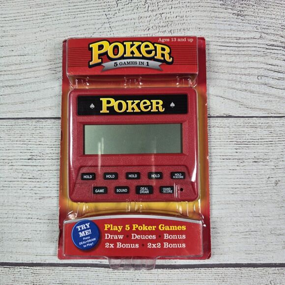 RecZone Poker 5 Games in 1 Handheld Model CP2076 New In Box - Picture 1 of 5